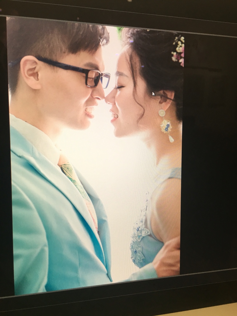 婚纱照。  今天刚看到原图