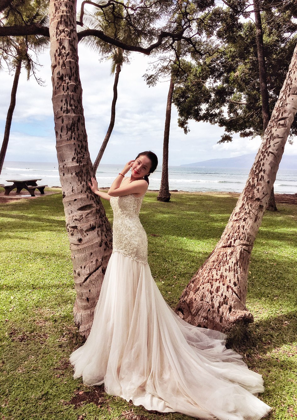 带件婚纱去旅行——夏威夷Maui手机自拍