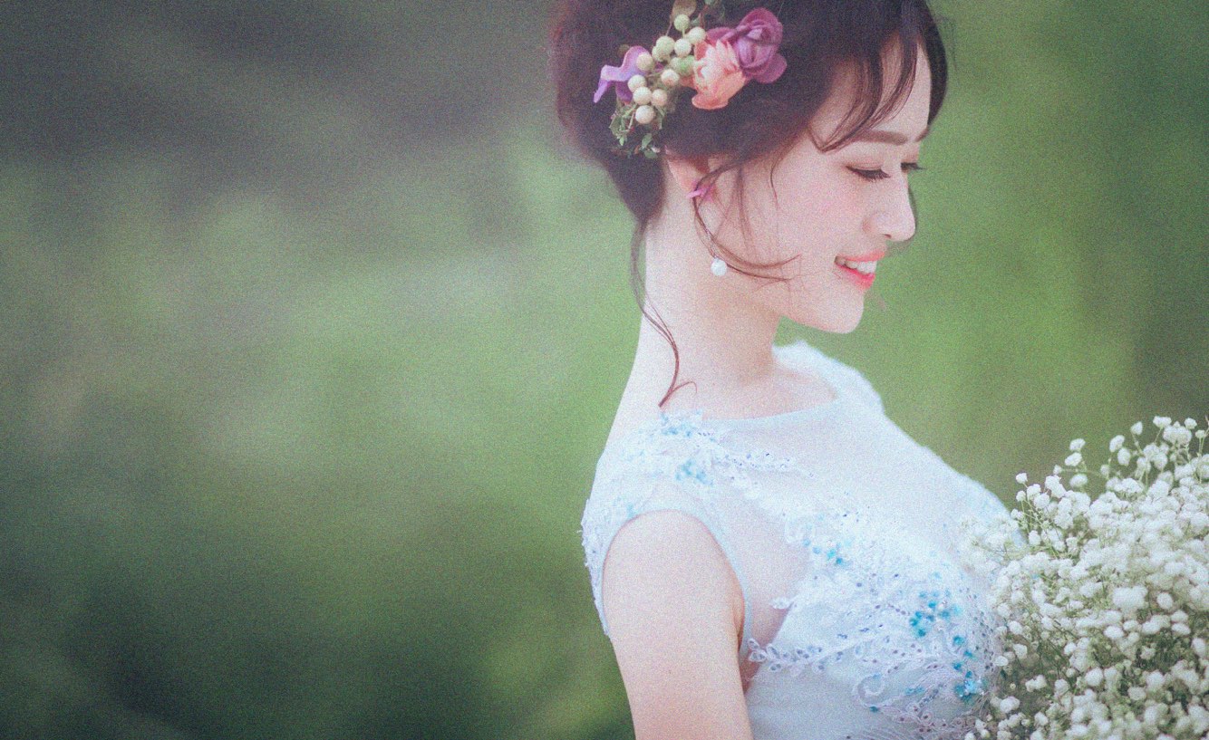 婚纱照还是喜欢小清新