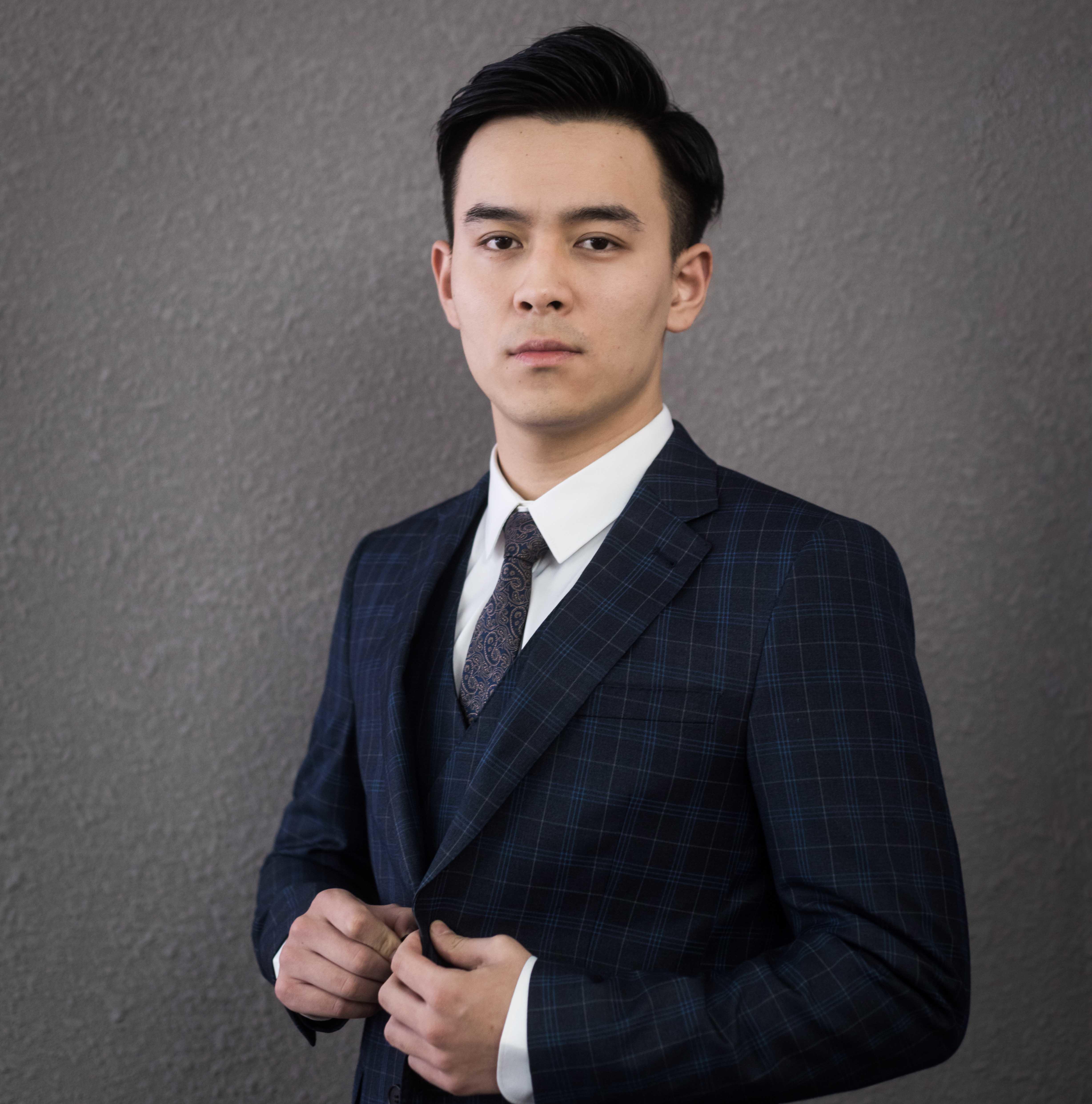 含羊毛西装三件套  结婚年会司仪主持西装