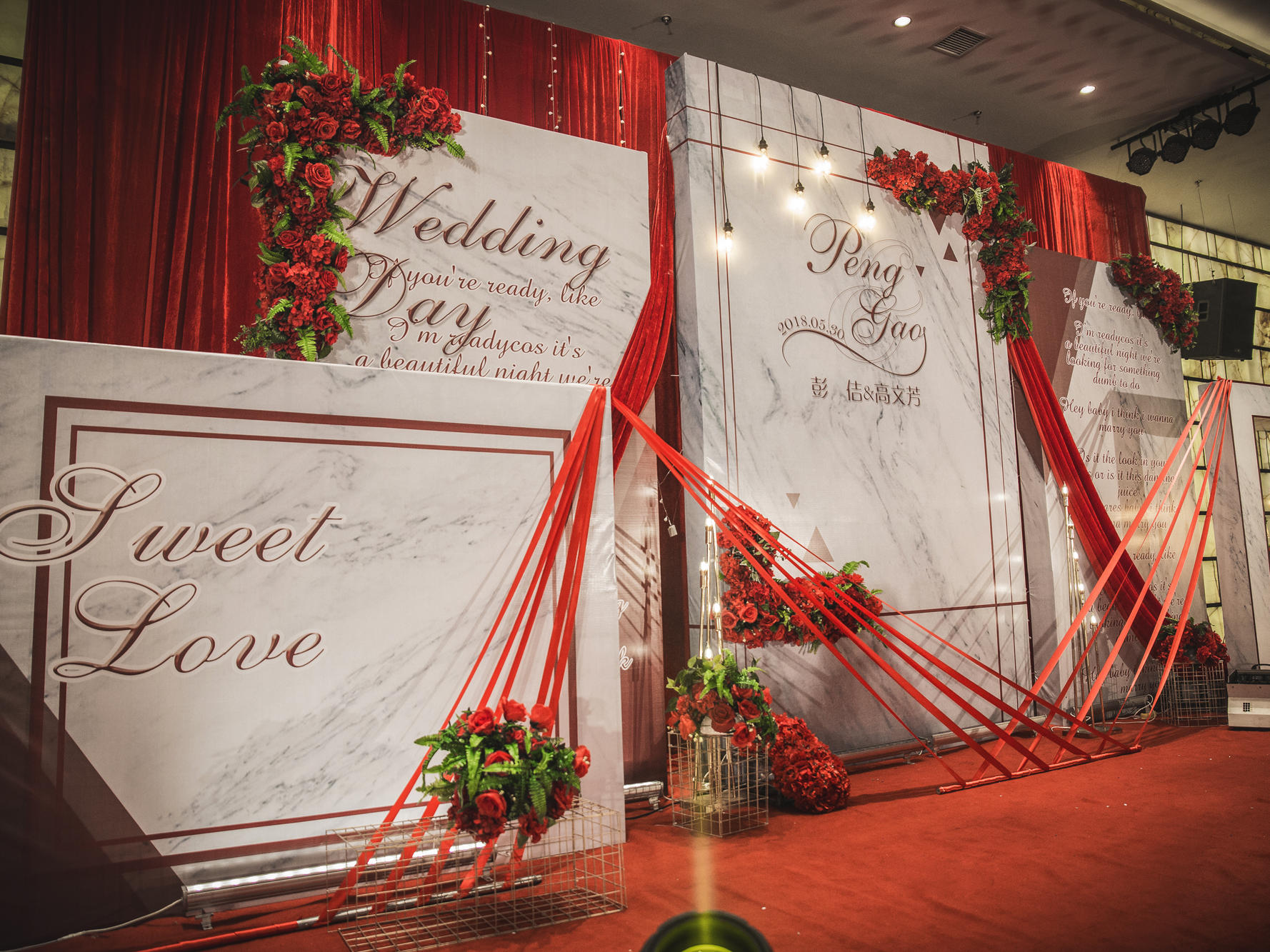 【安小静婚礼定制】四大金刚时尚精致红色