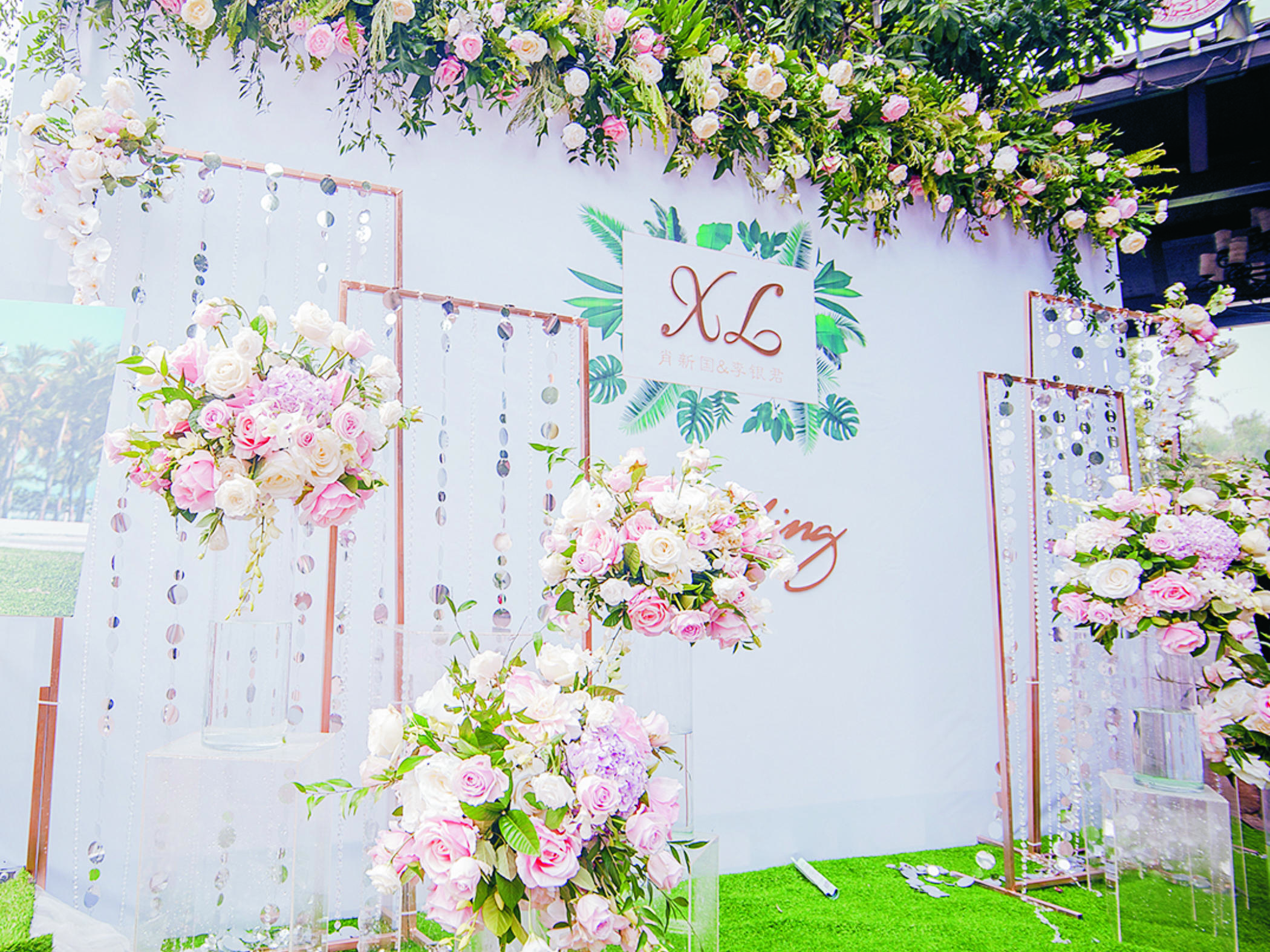 马丁婚礼策划|白粉色清新户外 加大码的爱