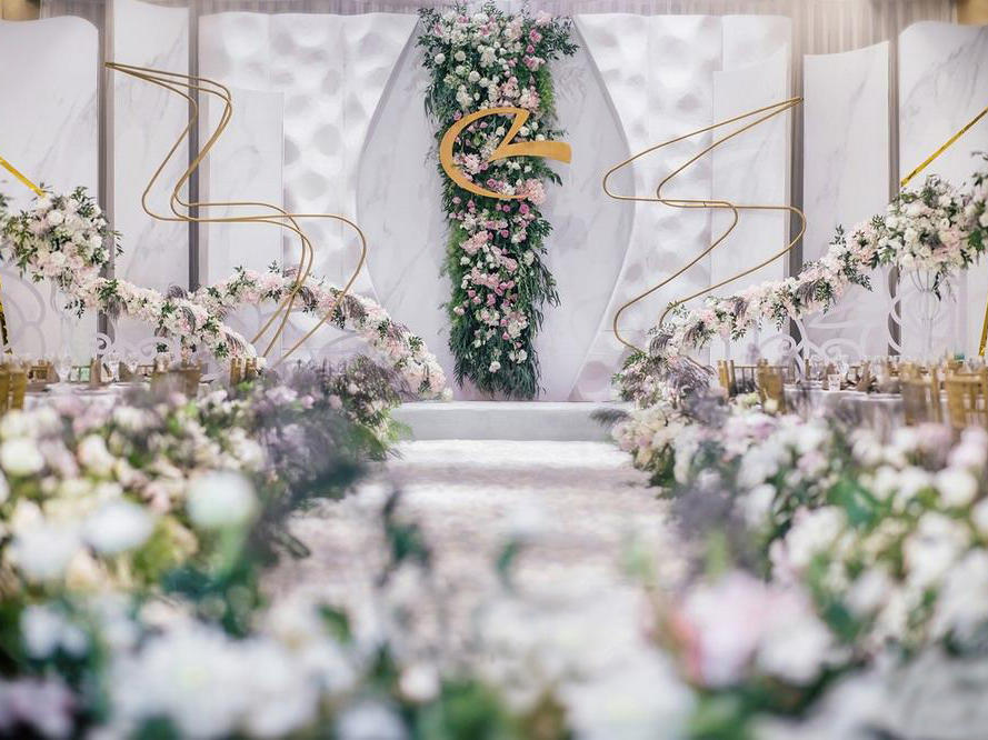 纯粹美好、素雅清爽的婚礼现场