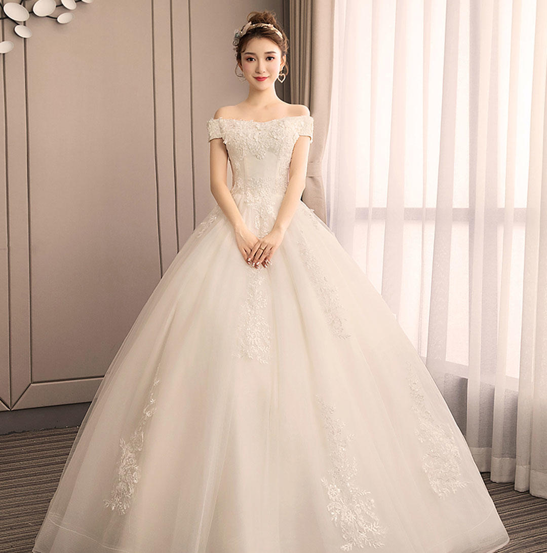 【特惠单品婚纱推荐】齐地婚纱一件