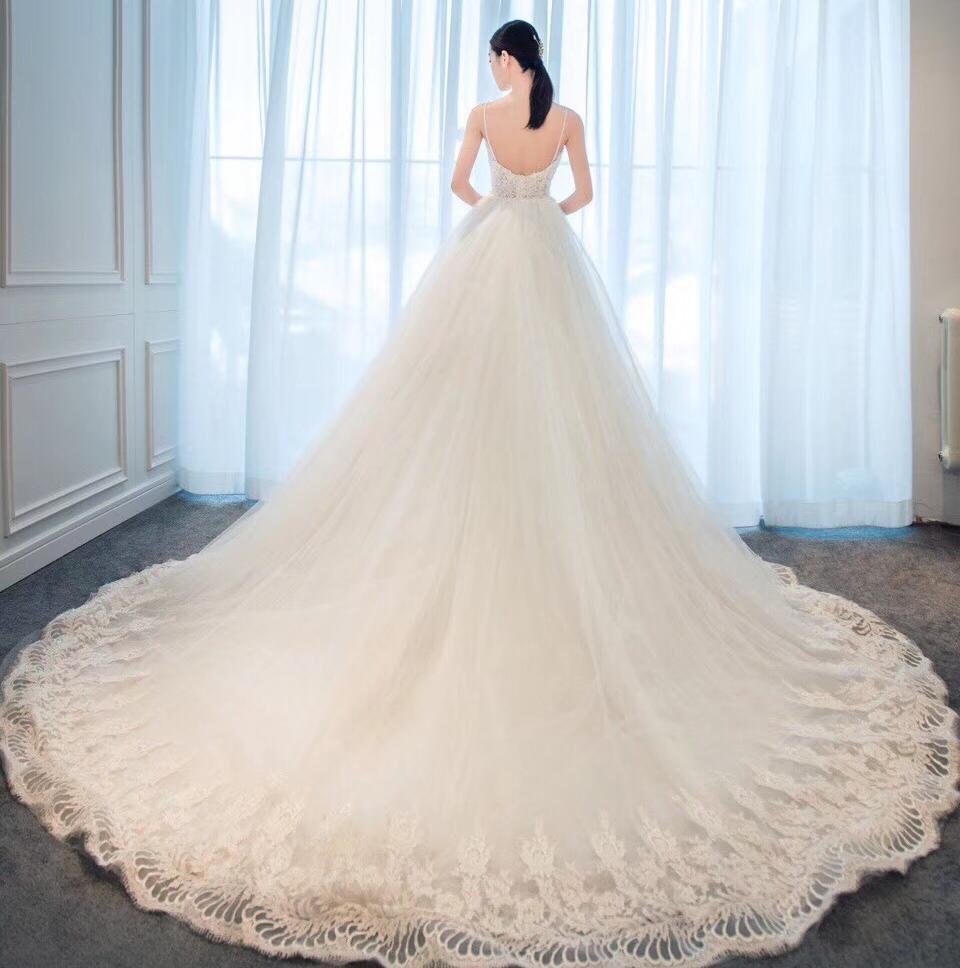 【初心】齐地婚纱3件套+4套伴娘娘服 头纱 裙撑