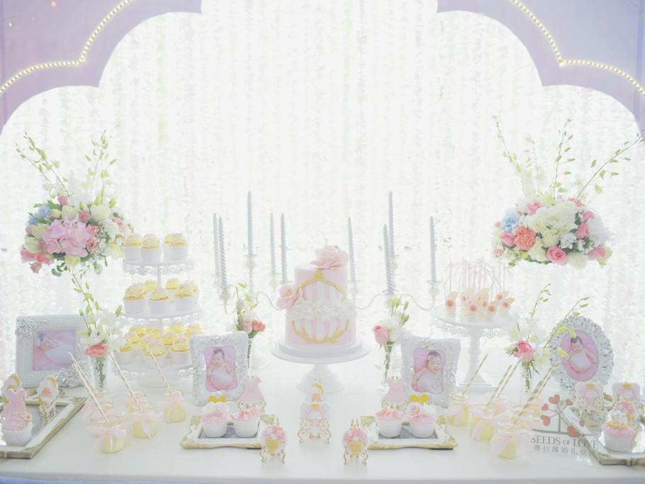 【P&D】双层主蛋糕公主风甜品台