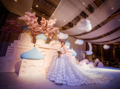 【萝亚婚礼】下单免租出门纱——粉白色城堡主题婚礼