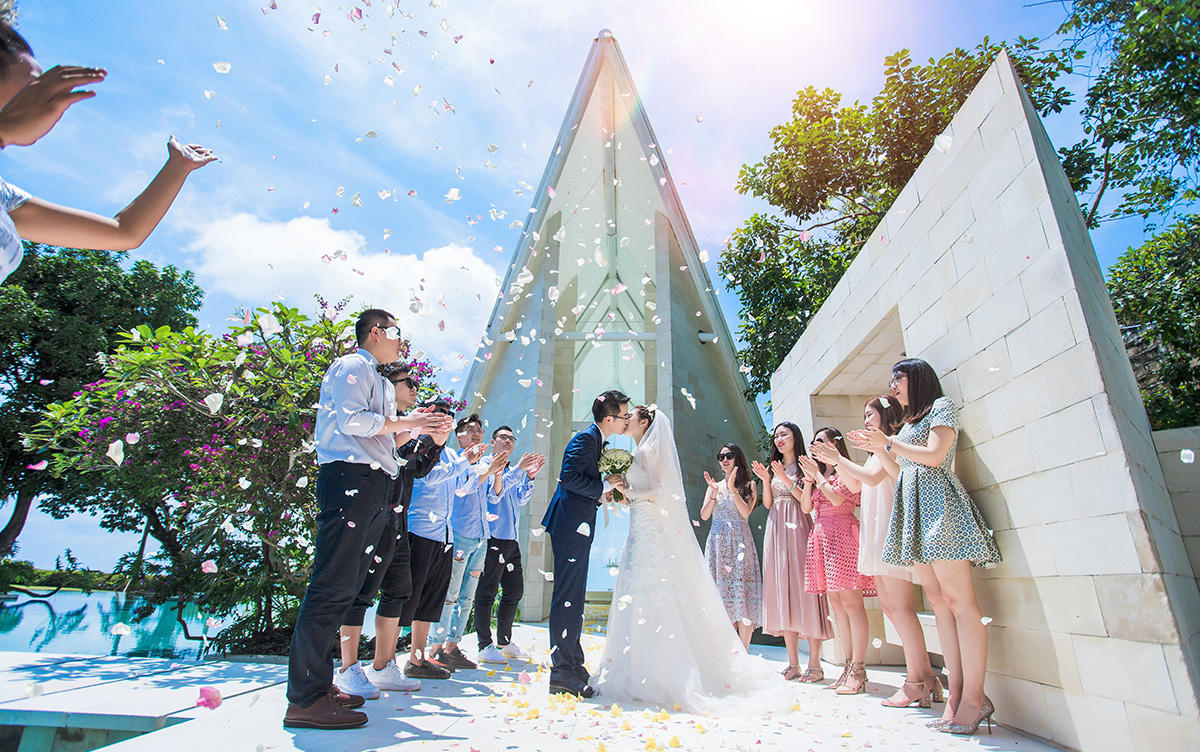 巴厘岛水之教堂婚礼场地作品