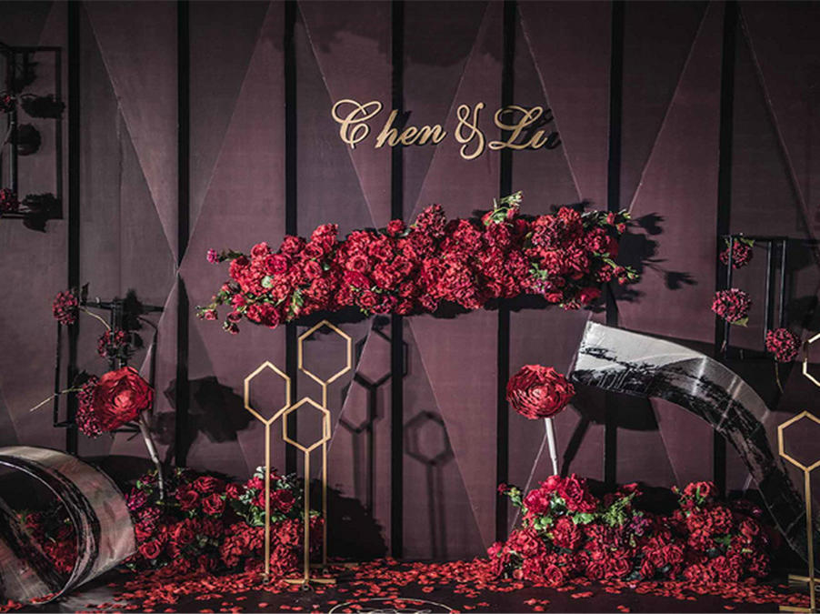 《红黑色系主题婚礼》高端华丽，奢华时尚