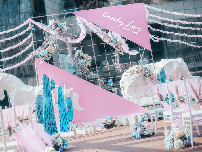 【东方万国】撞色小清新/带户外个性创意婚礼推荐