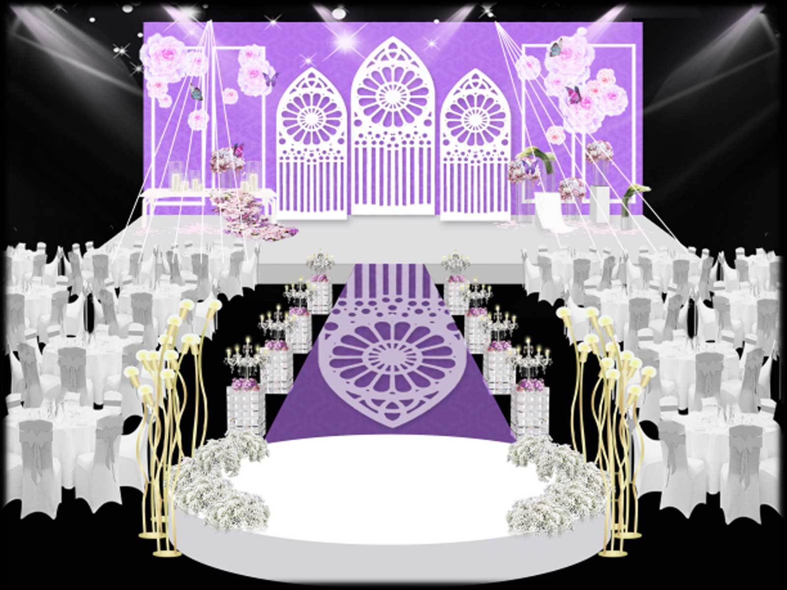 花房轻歌——紫色调梦幻婚礼