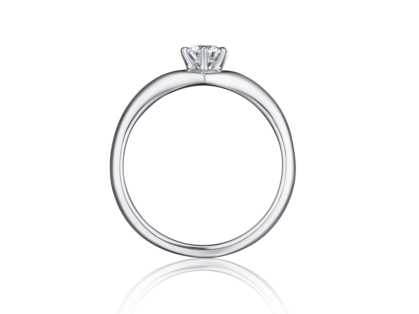 AiRing V字形婚戒 裸钻定制