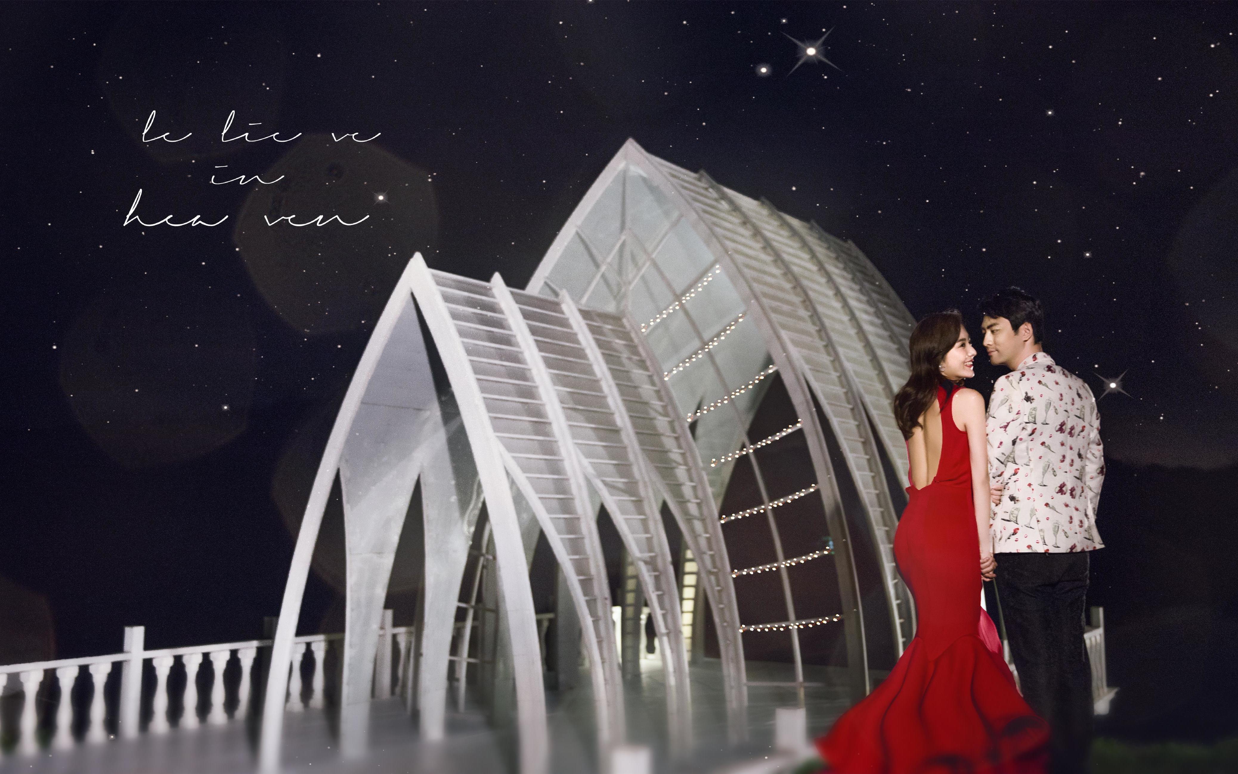 重庆最美婚纱照 星空夜晚