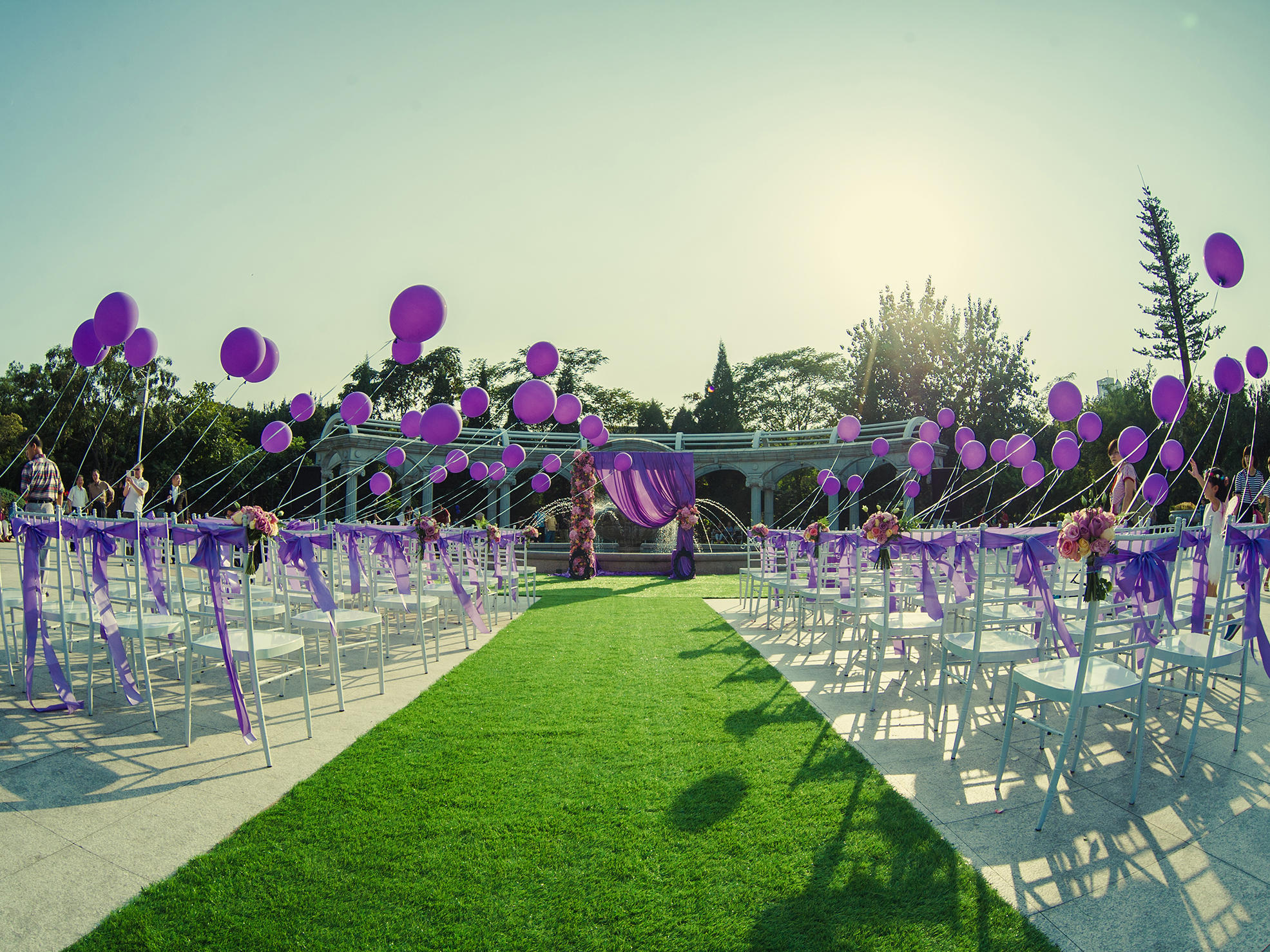 睦南公园紫色婚礼