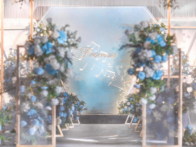 《天空之蓝》热门套系蓝色浪漫西式婚礼