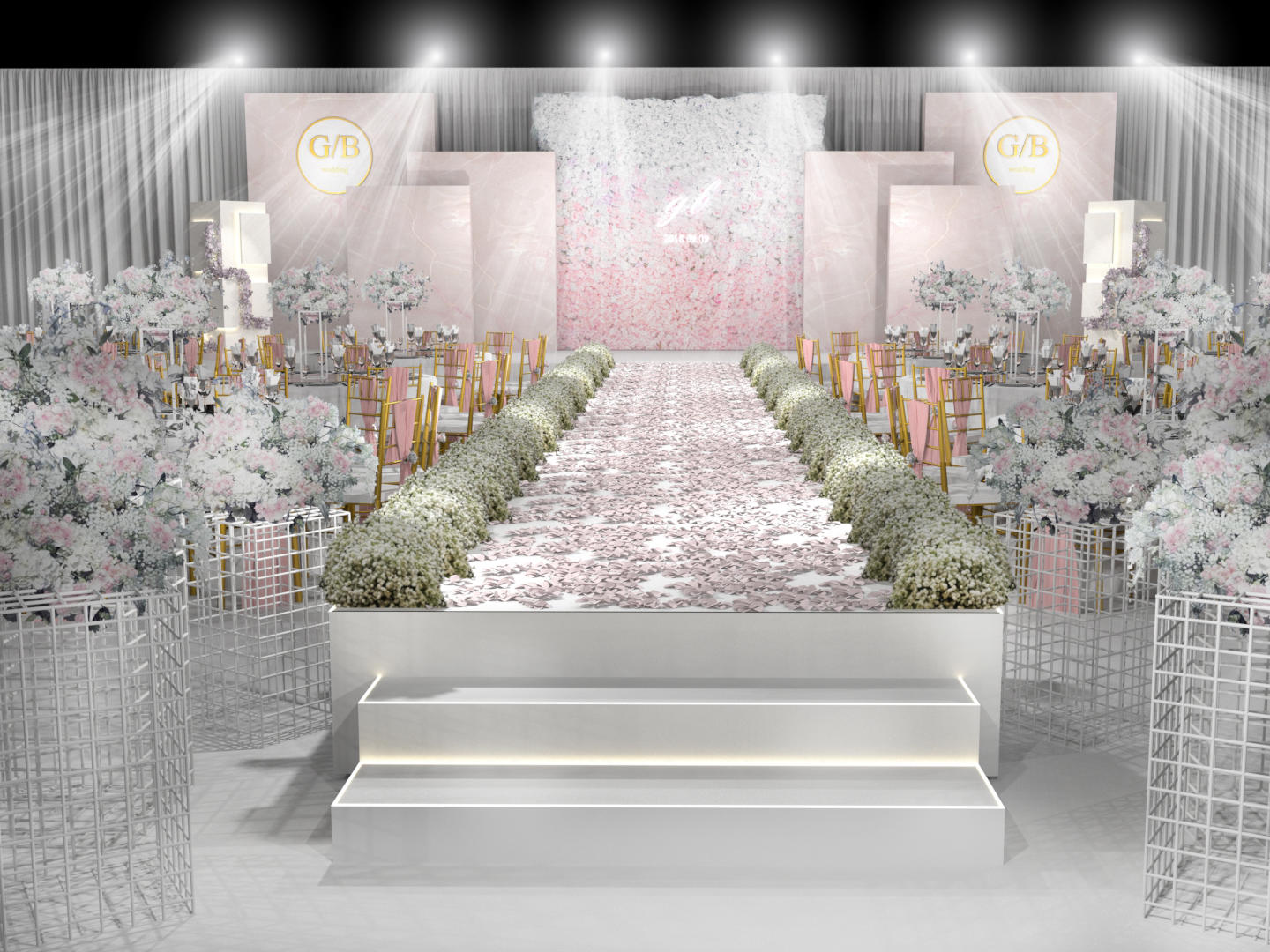 HR限时特惠 粉色大理石 心弦主题婚礼 优惠大促