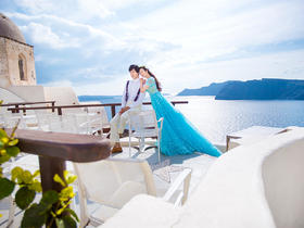 七彩玫瑰全球旅拍 希腊圣托里尼婚纱摄影一生爱琴海