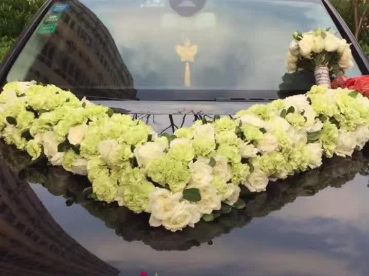 頭車花V字形，愛情甜甜蜜蜜，白頭偕老