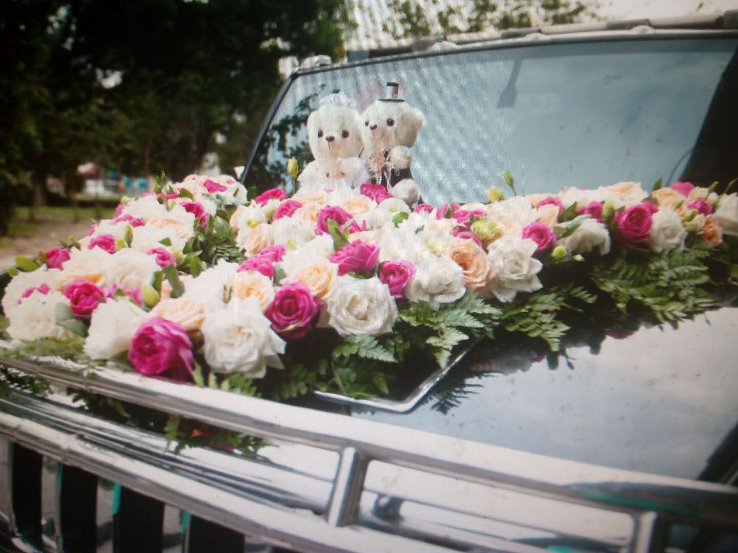 頭車花V字形，愛情甜甜蜜蜜，白頭偕老