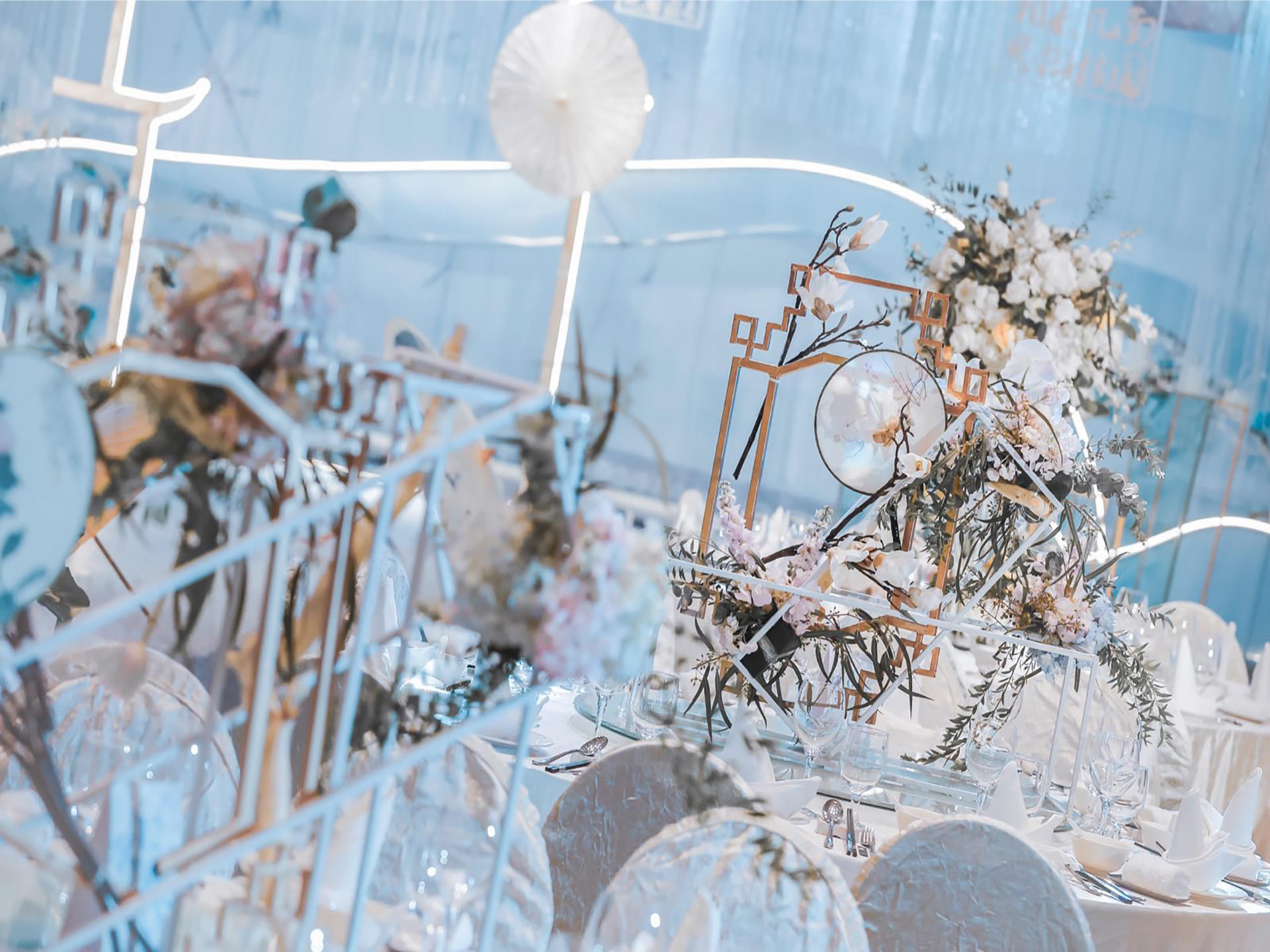 清雅新中式婚礼——心湖 | 淡蓝配色