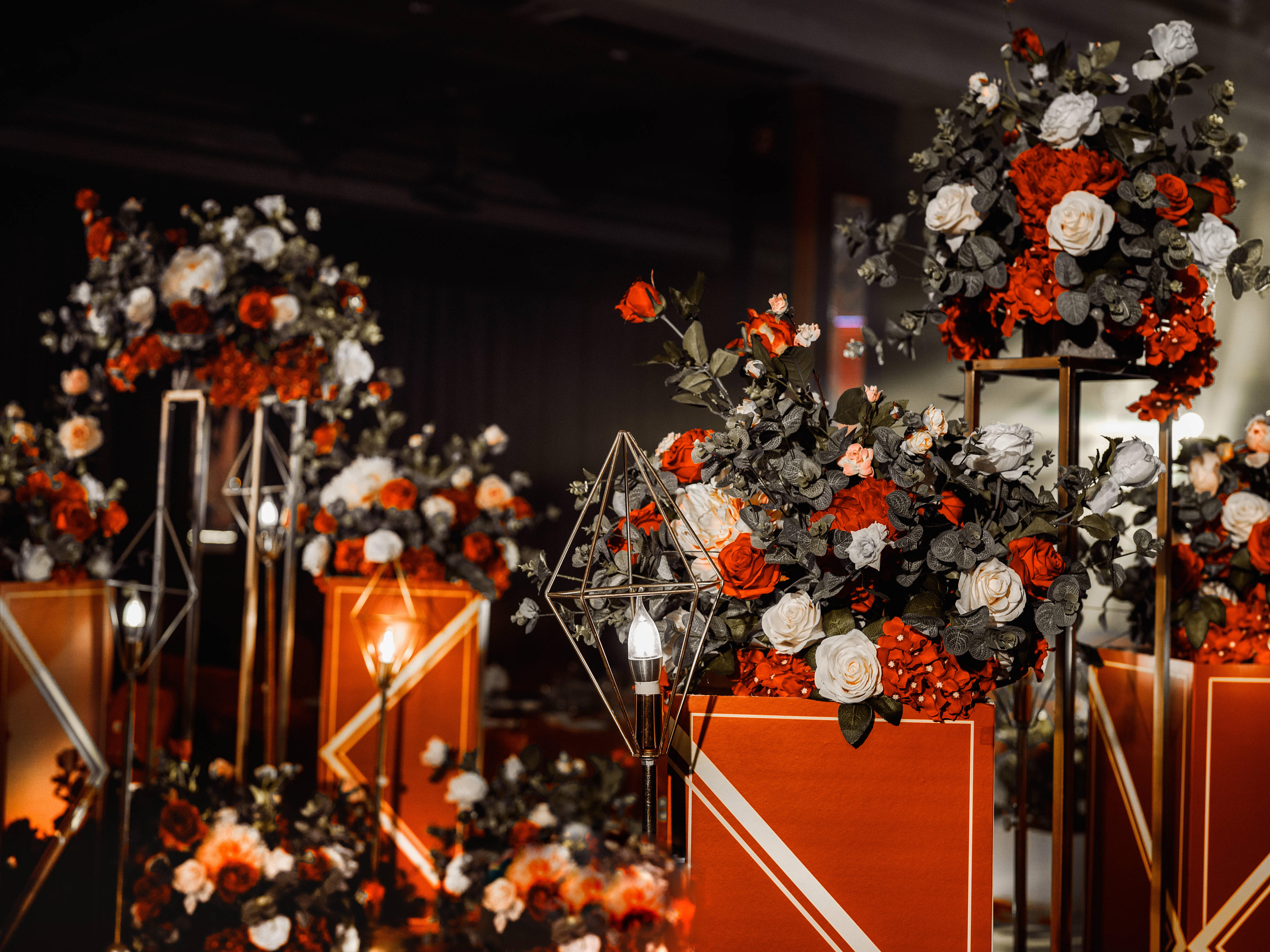 ATwedding︱用屏的红金色婚礼