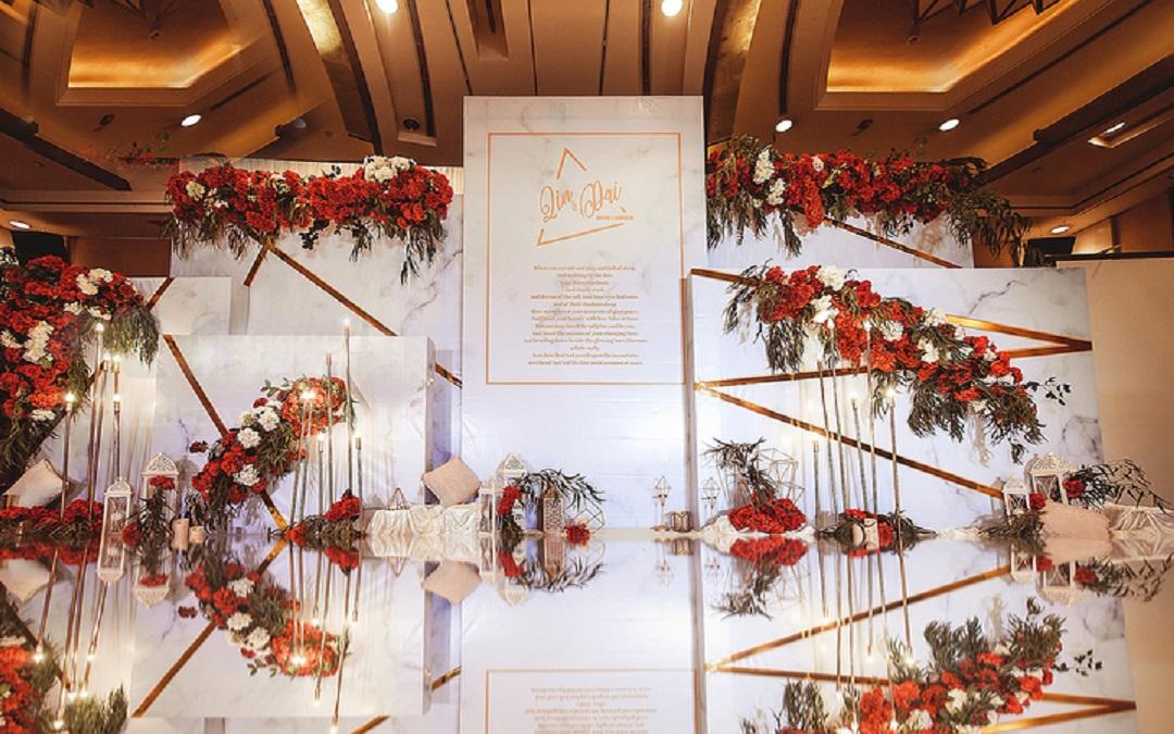 香槟粉奢华羽毛主题婚礼含老板亲自司仪化妆摄像摄影