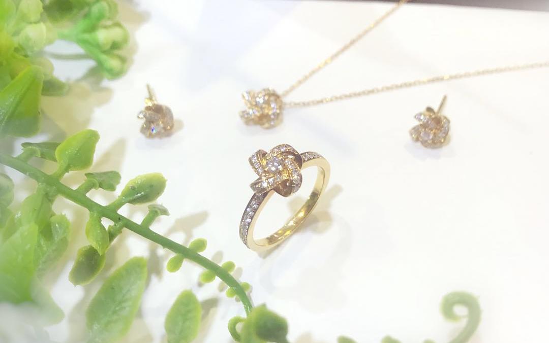 GR-Pinwheel高定套装 钻戒＋项链＋耳钉