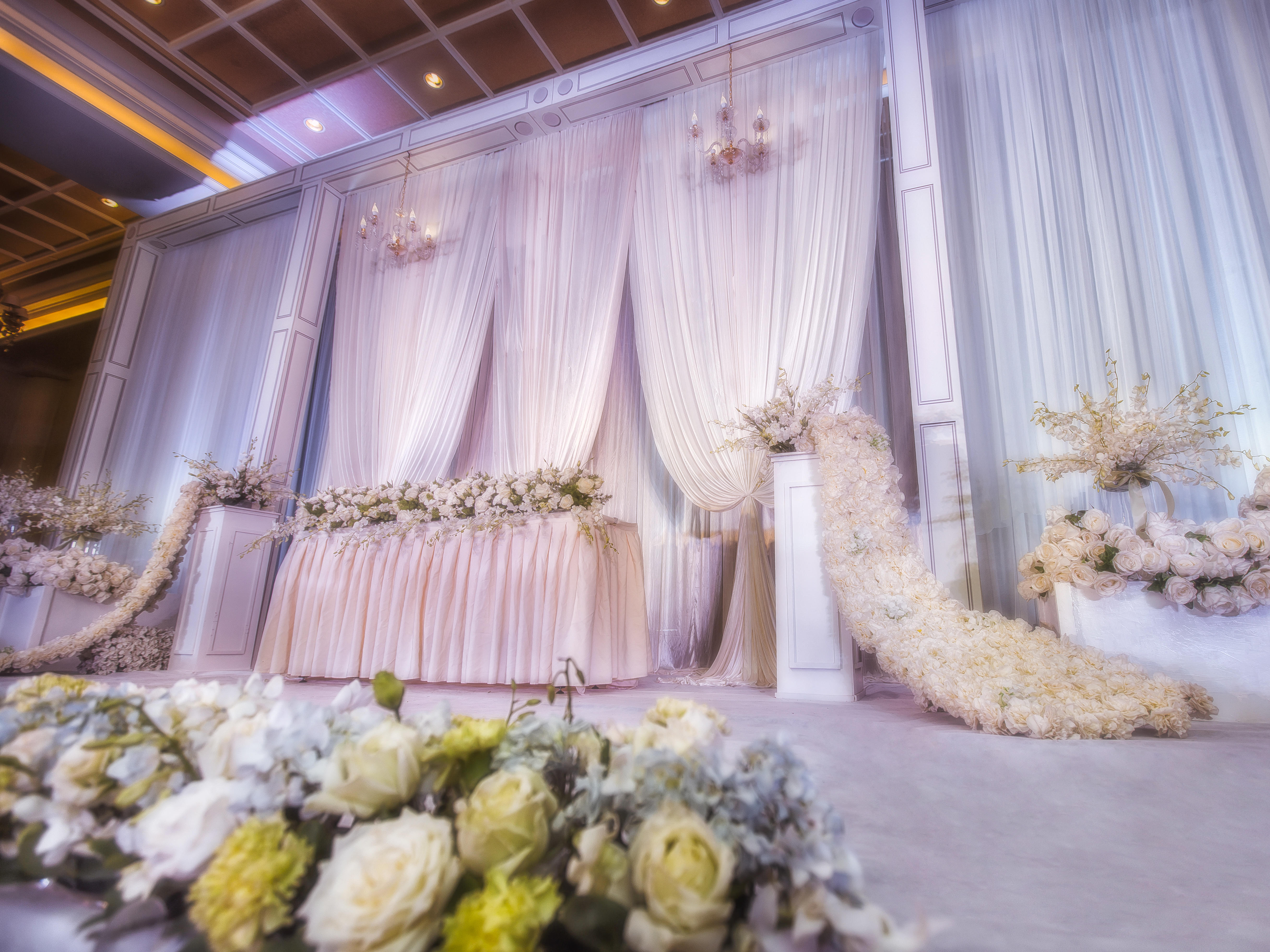 咸阳海泉湾维景酒店 韩式白色浪漫婚礼