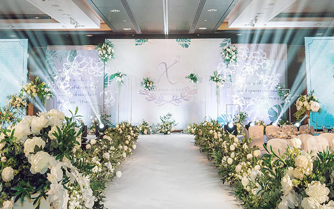 清新网红ins风一花一木一抹绿主题婚礼