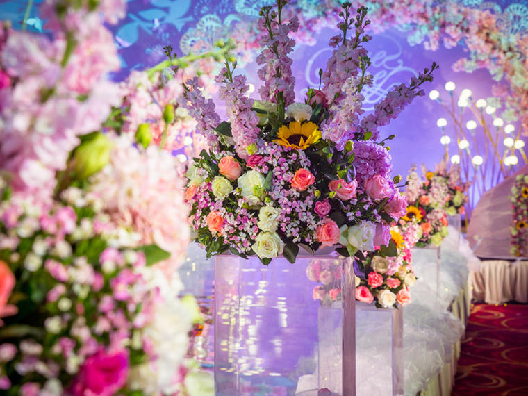 【初米婚礼】粉紫色花团锦簇 浪漫婚礼