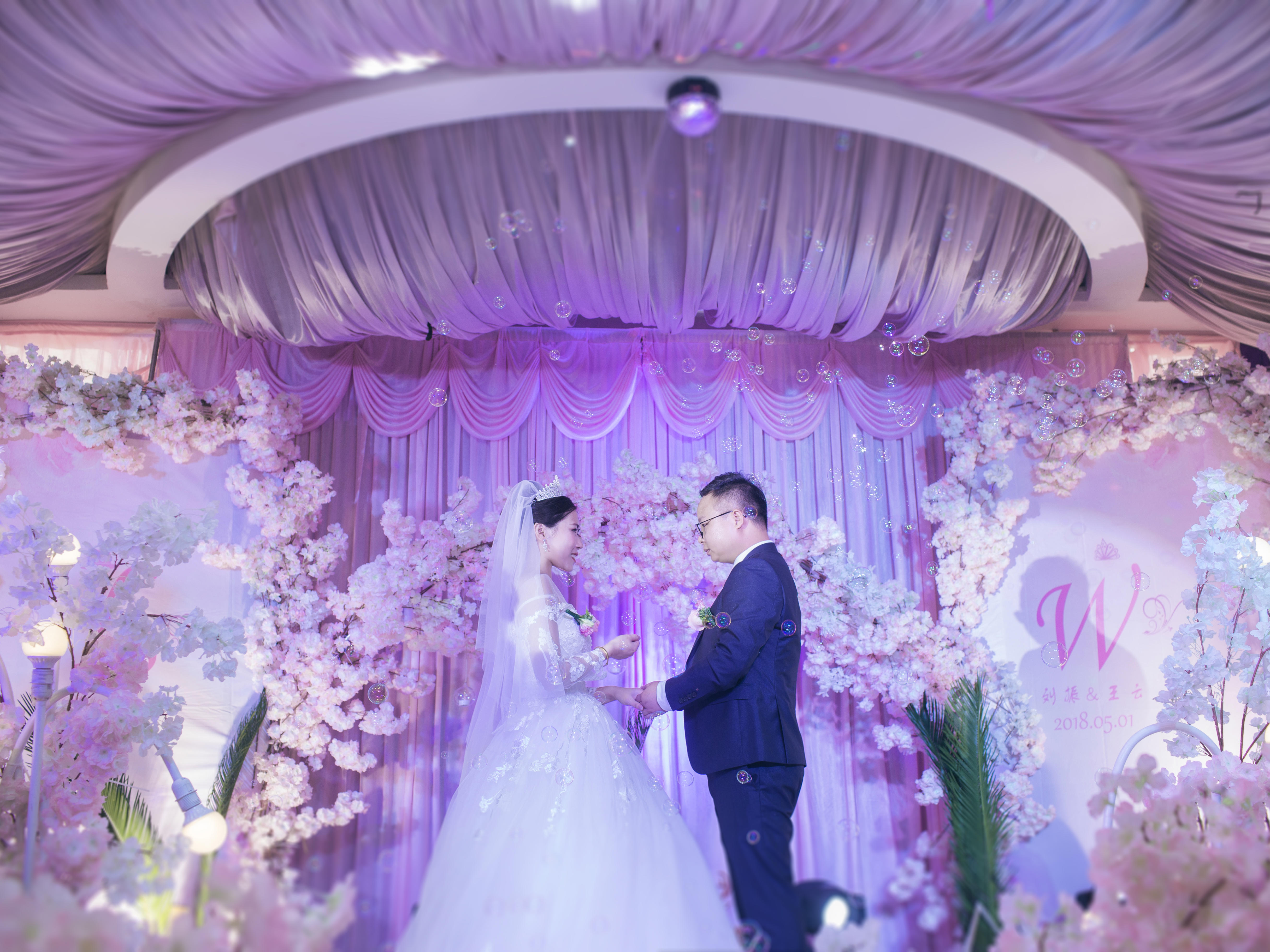 粉紫色烂漫樱花婚礼少女心