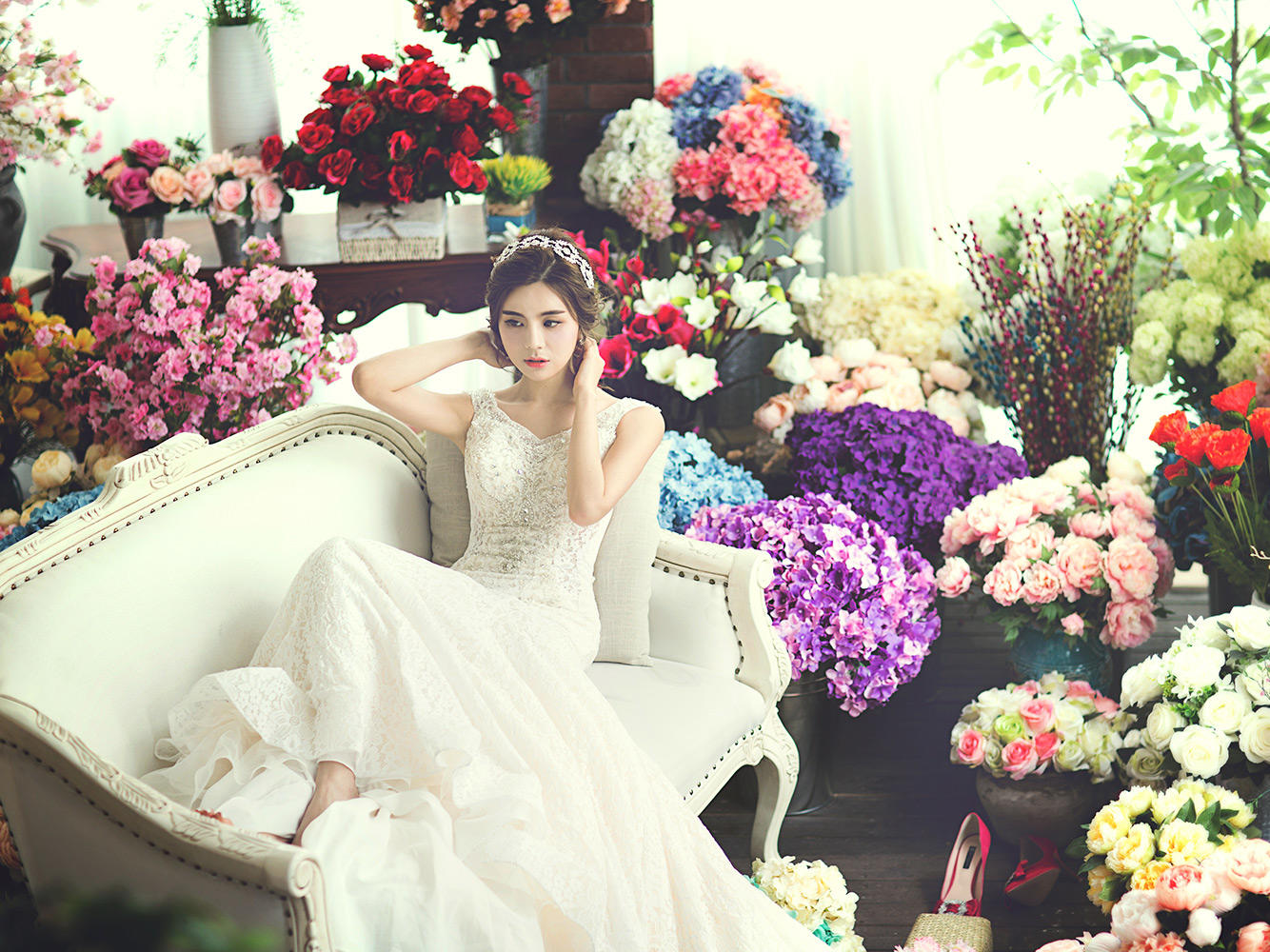 韩国艺匠玫瑰花园唯美婚纱照