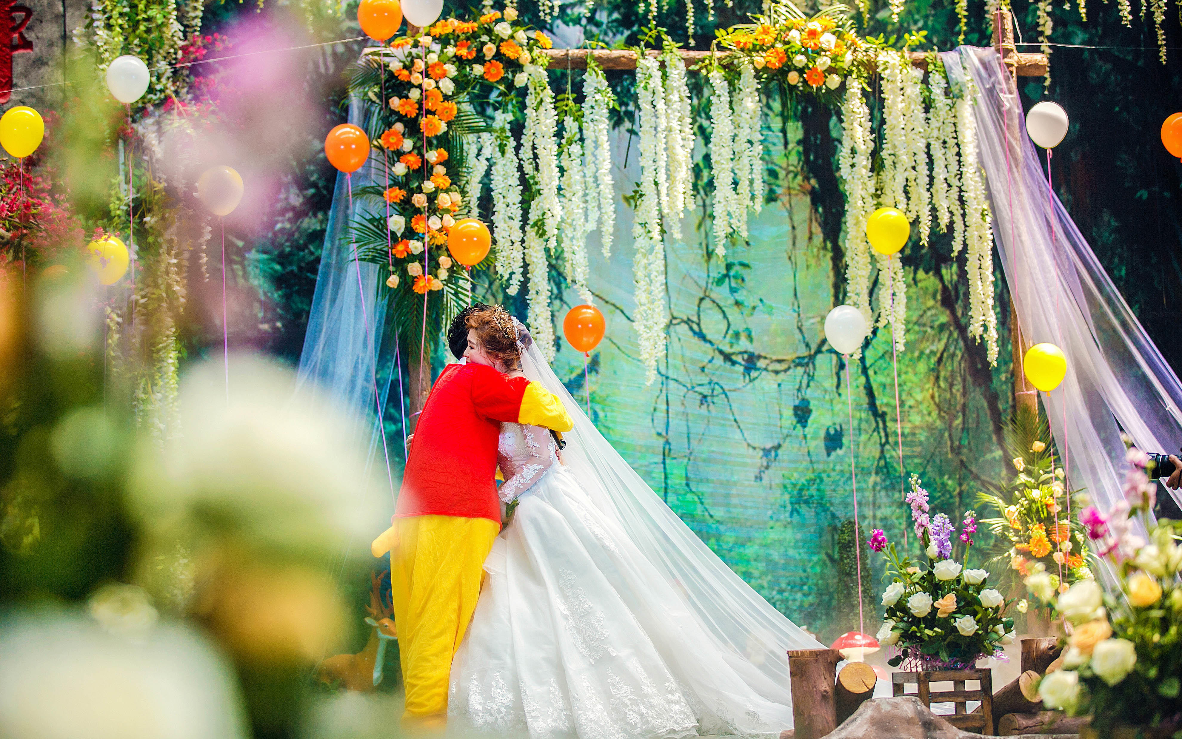 中性风婚礼女主持婚礼摄影 维尼熊浪漫温馨小清新