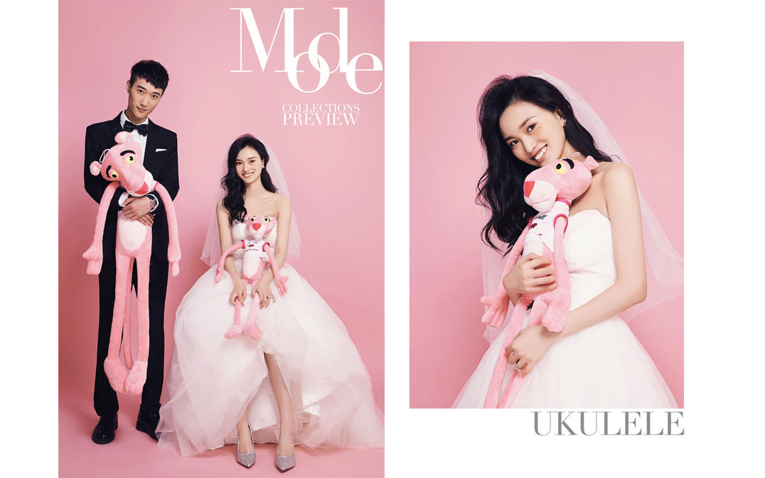 英伦街拍婚纱照 东港街拍