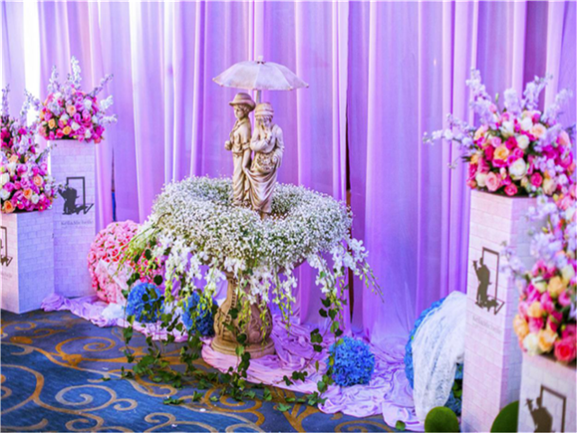 紫色高端婚礼 香格里拉酒店电影主题 浪漫温馨定制