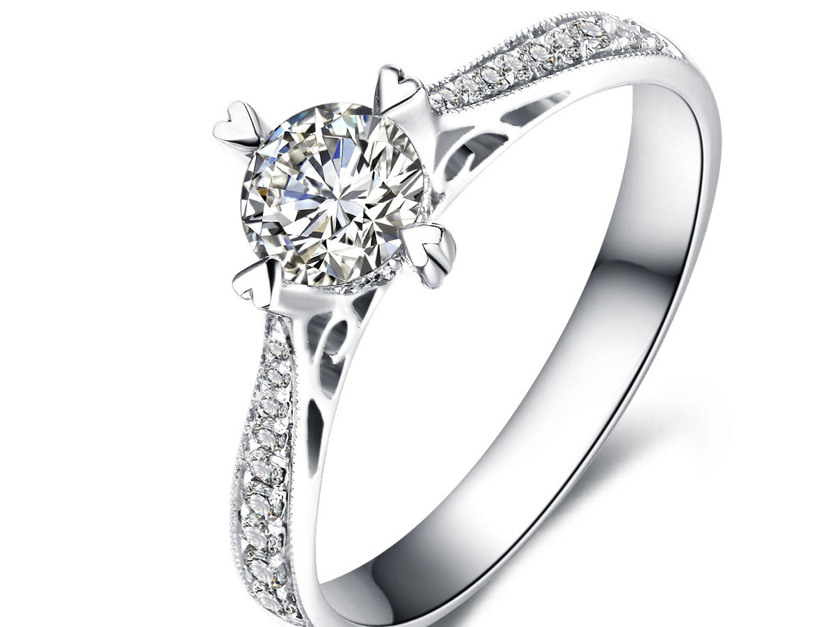 钻戒定制 30分主石 H色 vs净度