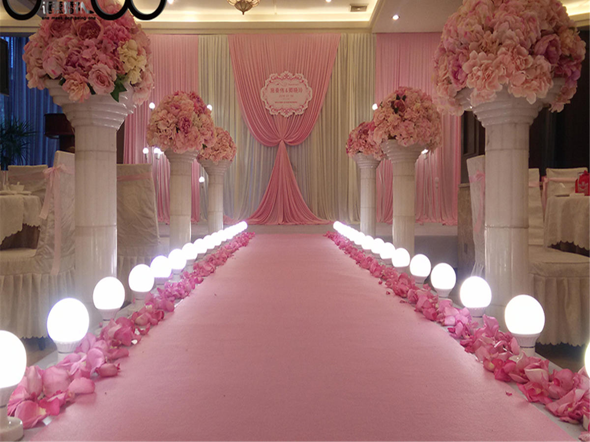 超省心价格布幔背景唯美布置送资深四大金刚