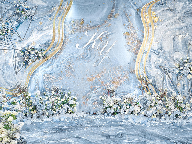 WONDERFUL DAYS.银蓝色水墨大理石纹