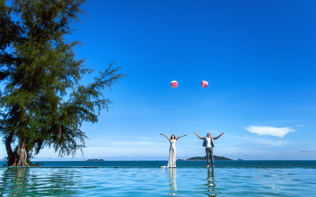 三亚唯美婚纱照 边拍边玩 开心电影剧情式旅拍