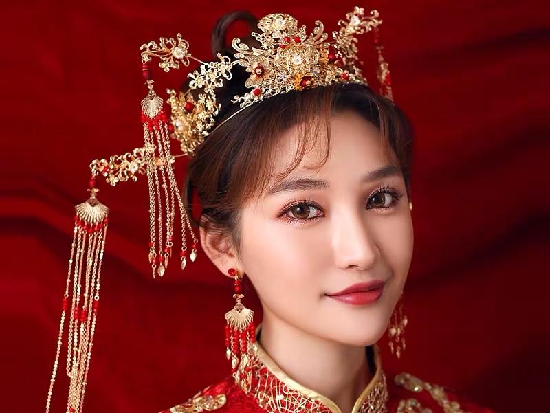 【菲度热销】资深化妆师市内新娘早妆包头饰可试妆