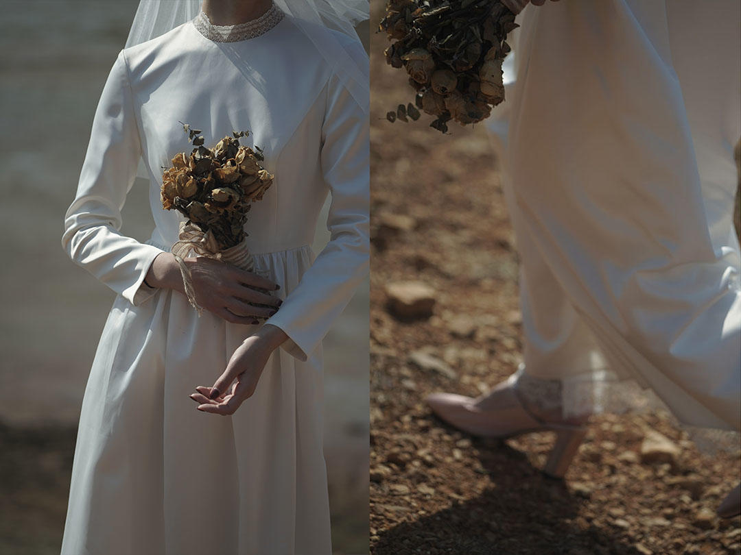 Emerald|《Eva伊娃》复古蕾丝缎面轻婚纱