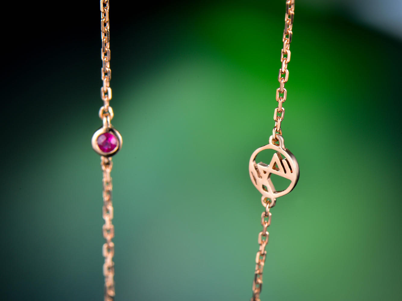 【久福源珠宝】雪花-18K玫瑰金钻石套链