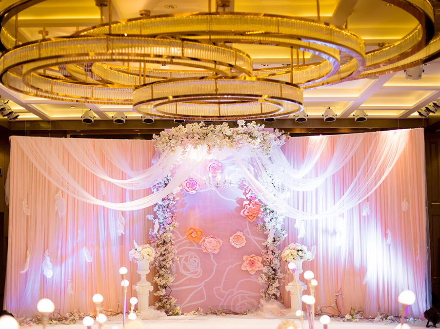 武汉金玉缘婚礼 香槟色主题婚礼 奢华公主梦