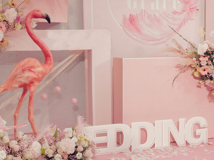 【艾尔婚礼】粉色婚礼/INS火烈鸟主题