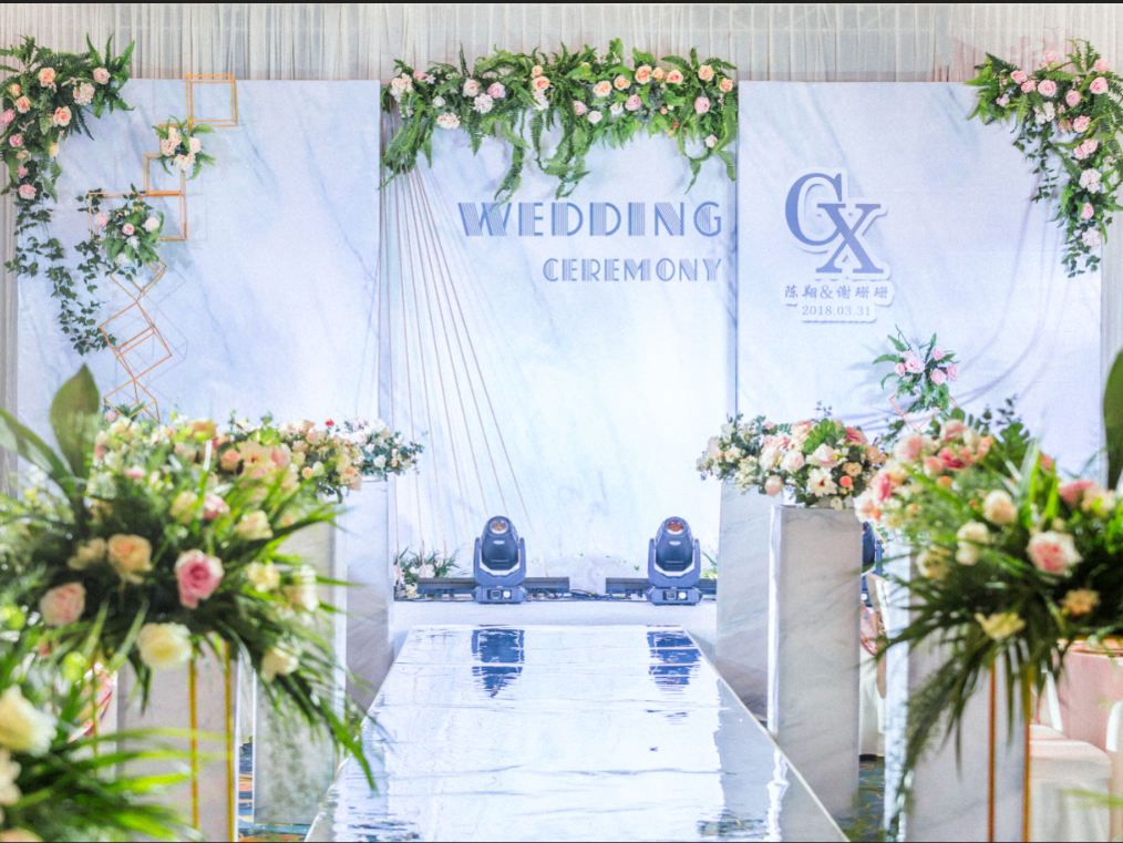 【沐午婚礼】简单纱幔场布套餐 优惠价7880元