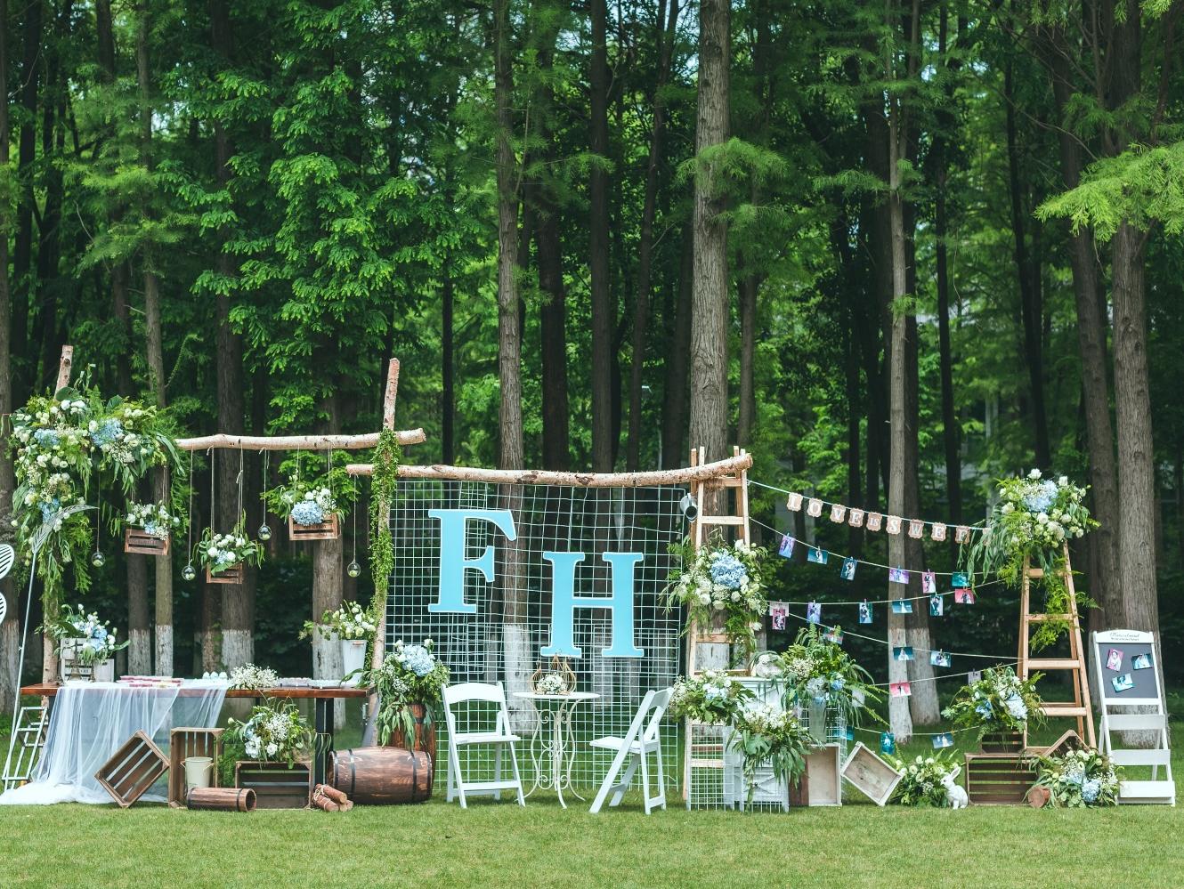 小清新户外婚礼——繁花似锦觅安宁，淡云流水度此生