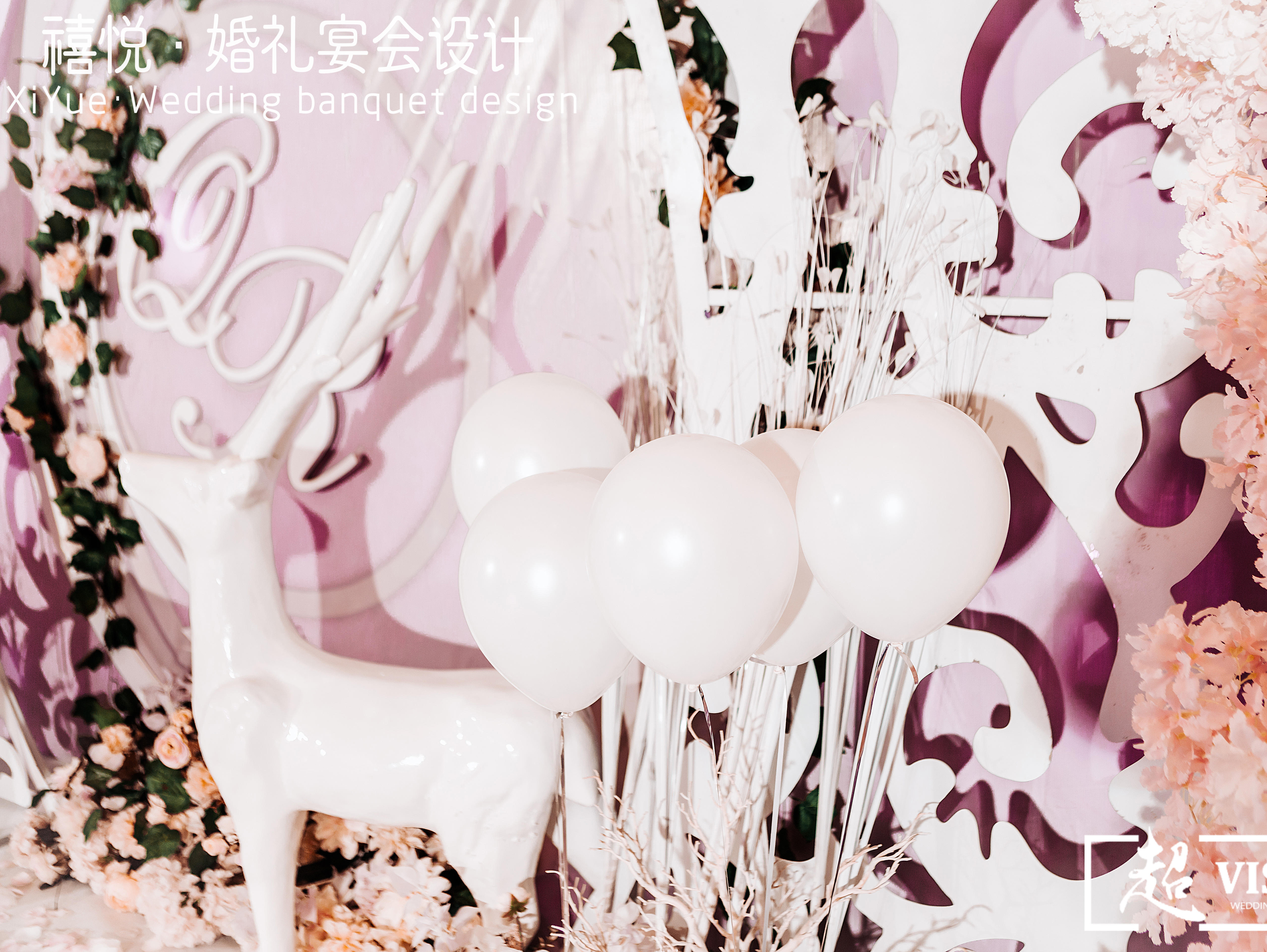 甜美系粉色梦幻风格婚礼现场