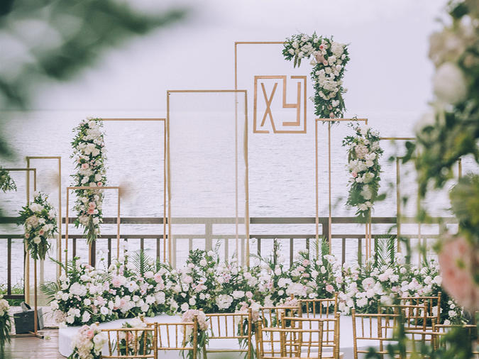 柔情蜜意小清新海边户外婚礼