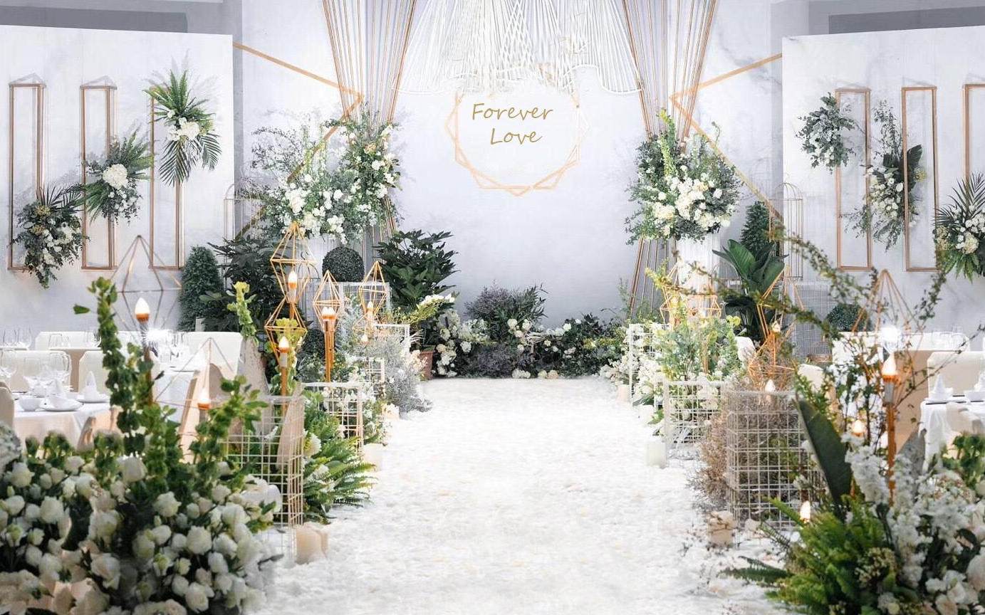 大理石简约风网红同款婚礼布置