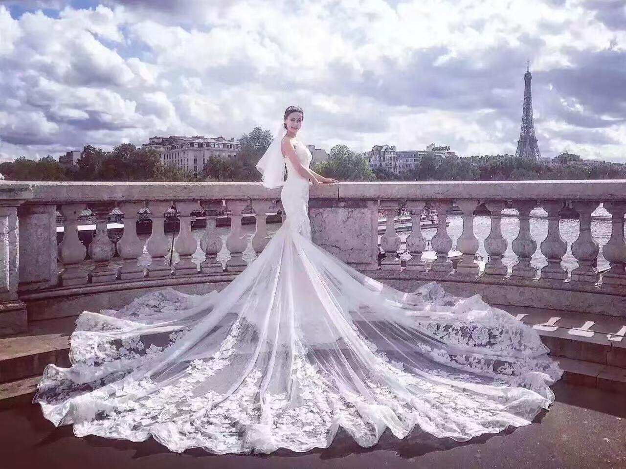 LOVEST法國蕾絲魚尾婚紗【儀式+出門+禮服】